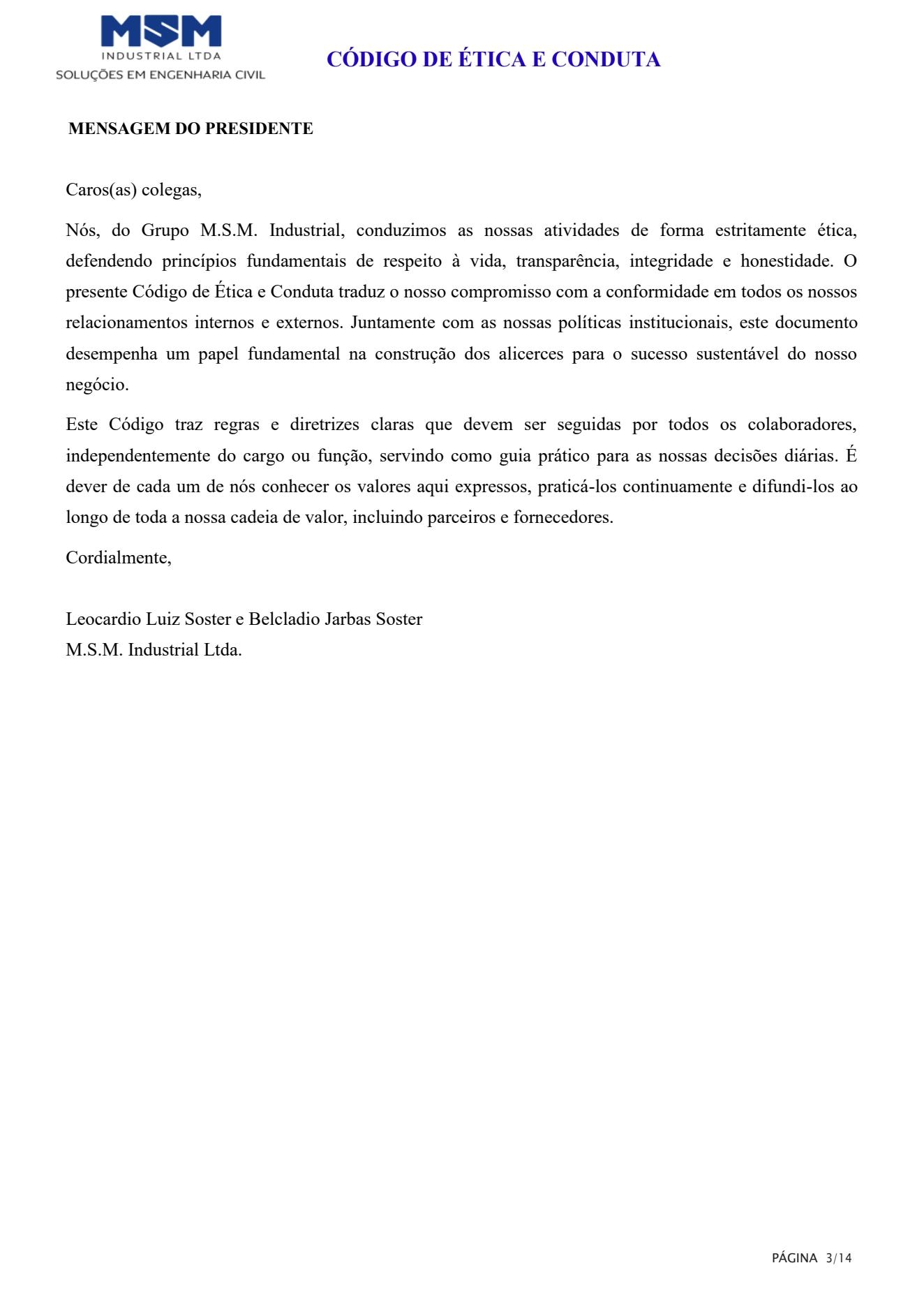 Código de Conduta e Ética - página 3